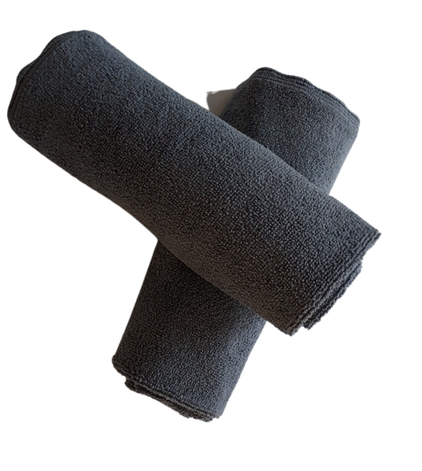 mikrofiber haandklaede koksgraa hurtigtorrende biosol