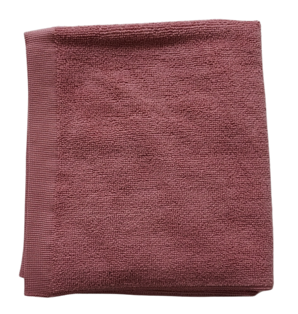 hurtigtorrende mikrofiber haandklaede gammel rosa i str. 45*80 cm. god til ferie, baad og camping